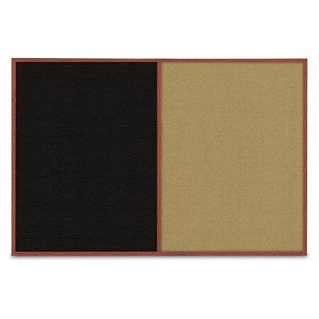 United Visual Products Slim Style Indoor Enclosed Corkboard, 42 UVRDS42SBH-GOLD-CLOUD